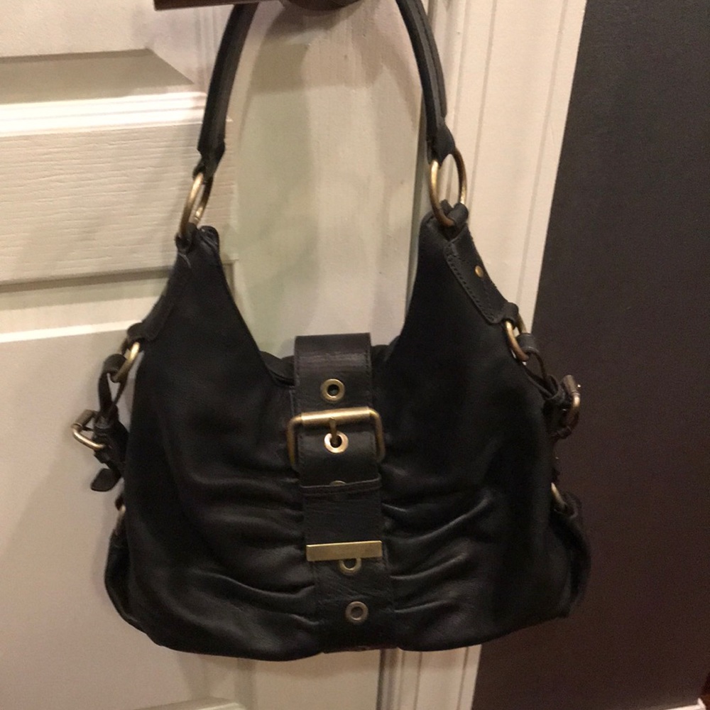 Adrienne Vitadinni Black Italian leather bag!